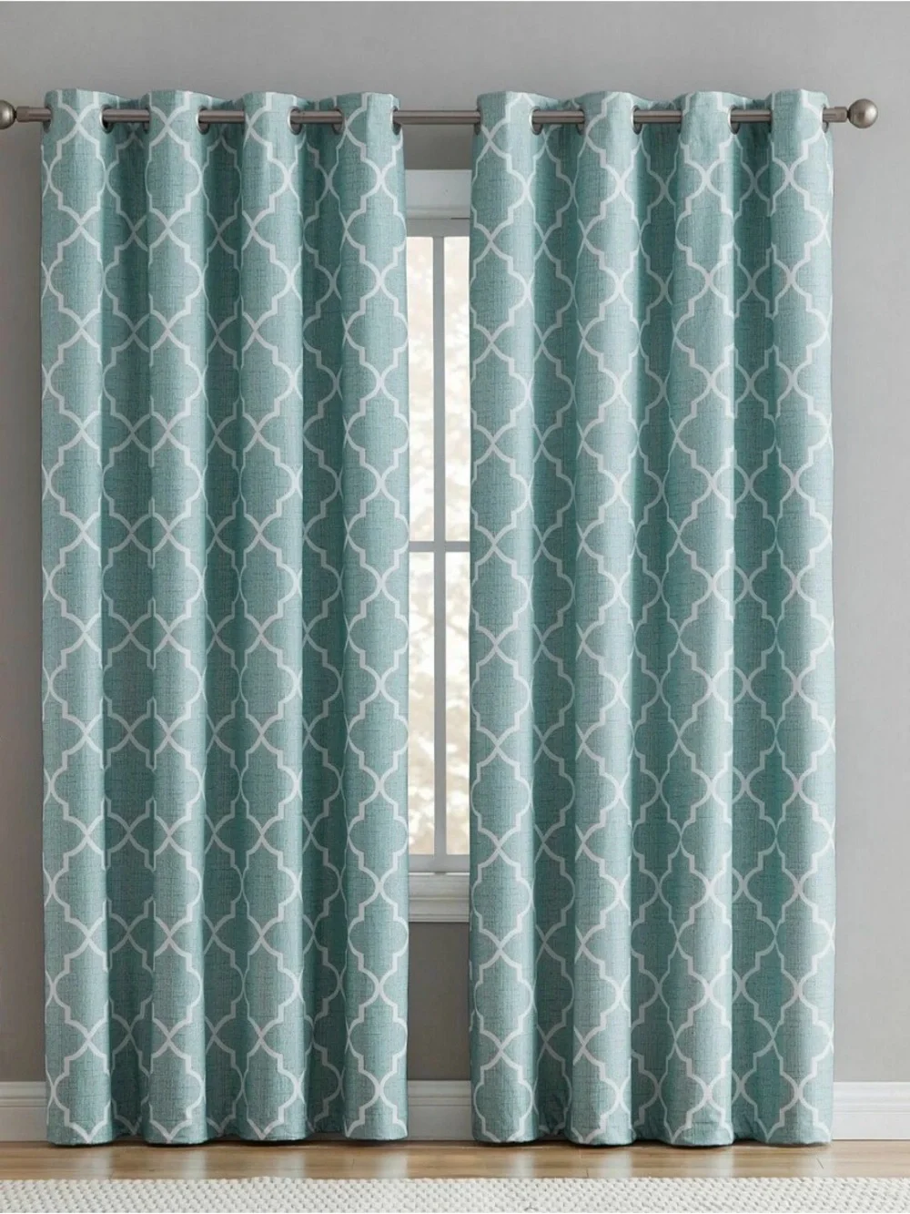 84” Block Out Curtains - Set of 2 from Home Depot.